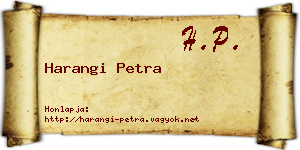 Harangi Petra névjegykártya